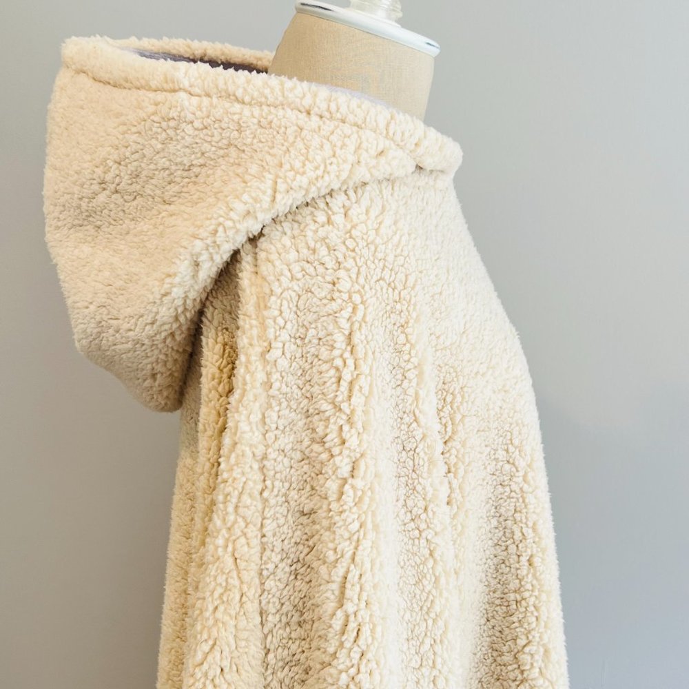 FREE PEOPLE Snuggle Me Sherpa Fleece Pullover Maxi Hooded Coat - Picture 5 of 14